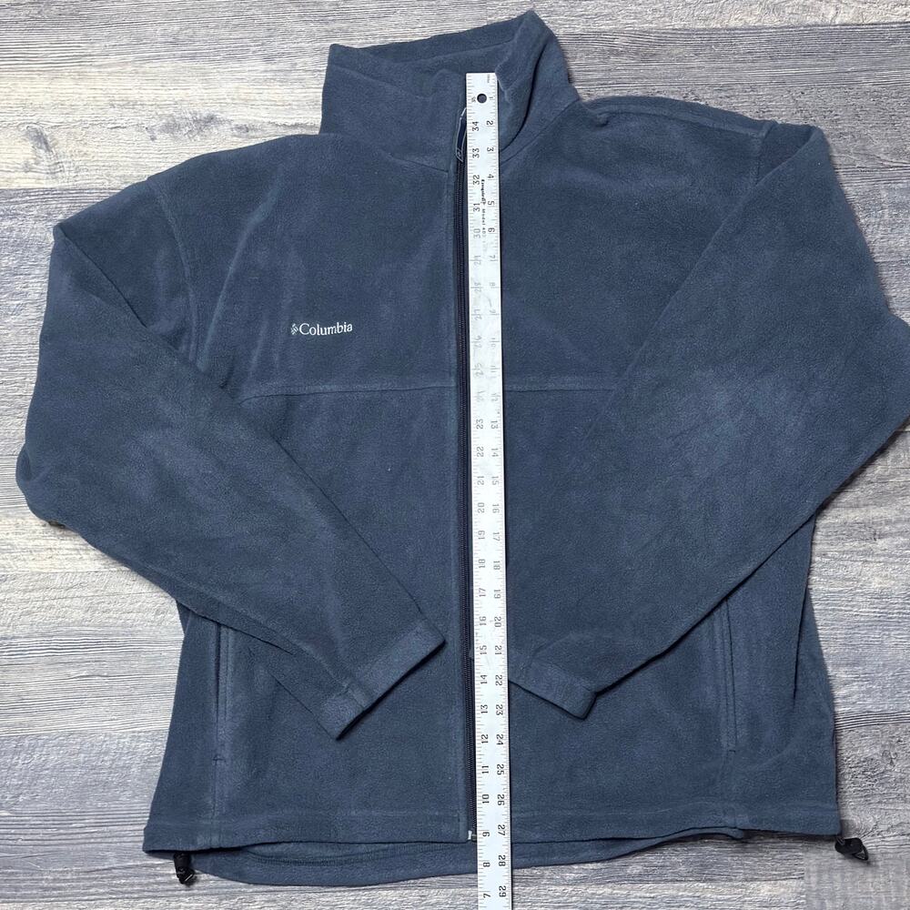 Columbia Fleece Sweater (Blue) (Extra Large) (Mens) (Full Zip Up)